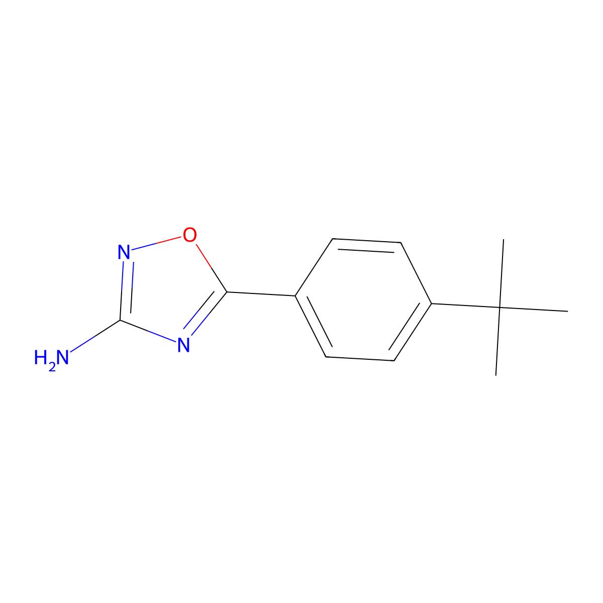 5-(4-Tert-butylphenyl)-1,2,4-oxadiazol-3-amine molecular structure, CAS 1017521-11-7