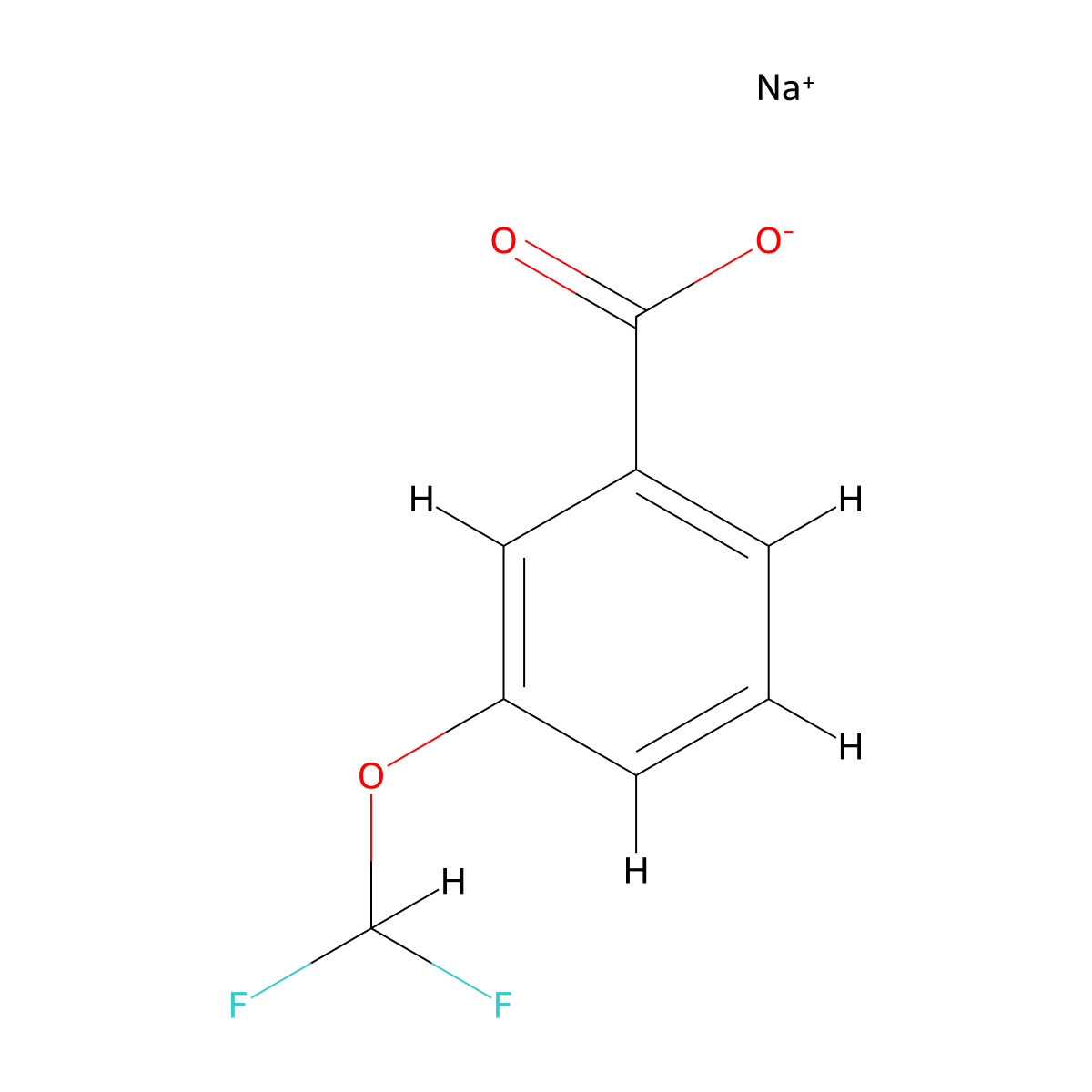 Sodium 3-(difluoromethoxy)benzoate molecular structure, CAS 1017528-43-6