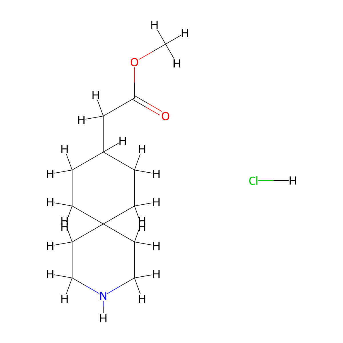 Methyl 2-(3-azaspiro[5.5]undecan-9-yl)acetate hydrochloride molecular structure, CAS 1017540-91-8