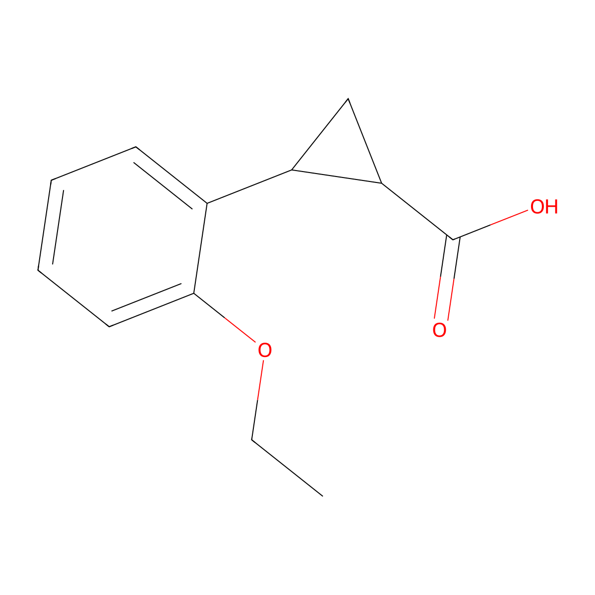 2-(2-ethoxyphenyl)Cyclopropanecarboxylic acid molecular structure, CAS 1017553-76-2