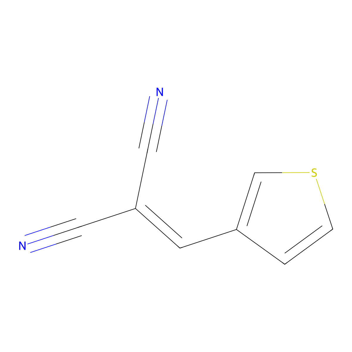 2-(3-Thienylmethylene)propanedinitrile molecular structure, CAS 101756-40-5