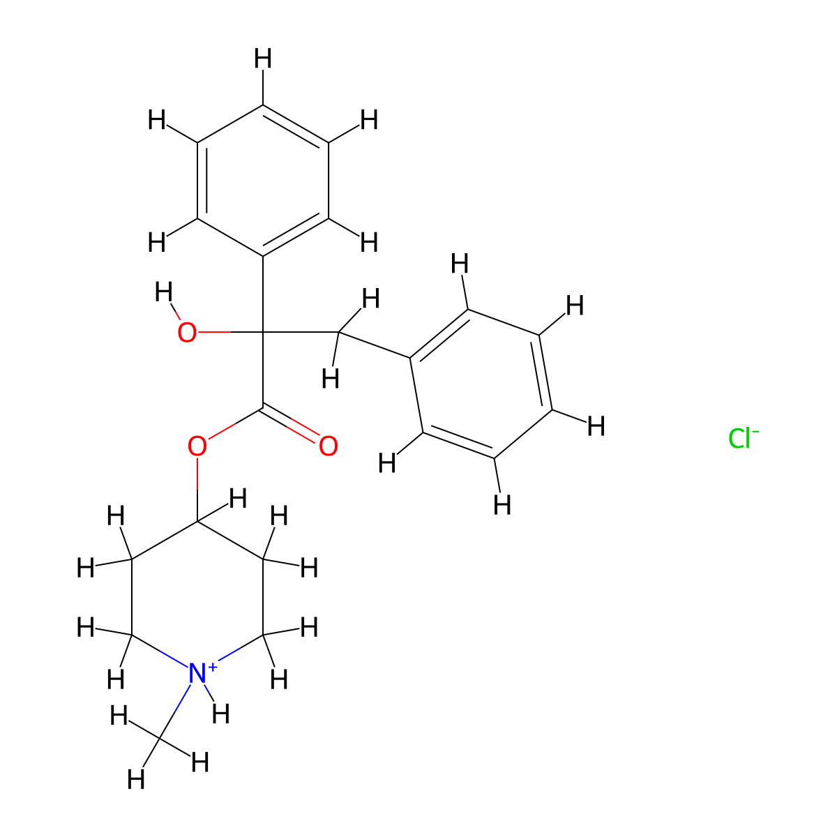 Mandelic acid, alpha-benzyl-, 1-methyl-4-piperidyl ester, hydrochloride molecular structure, CAS 101756-45-0