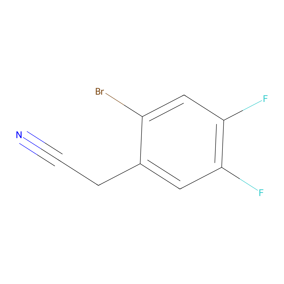 2-(2-Bromo-4,5-difluorophenyl)acetonitrile molecular structure, CAS 1017581-66-6