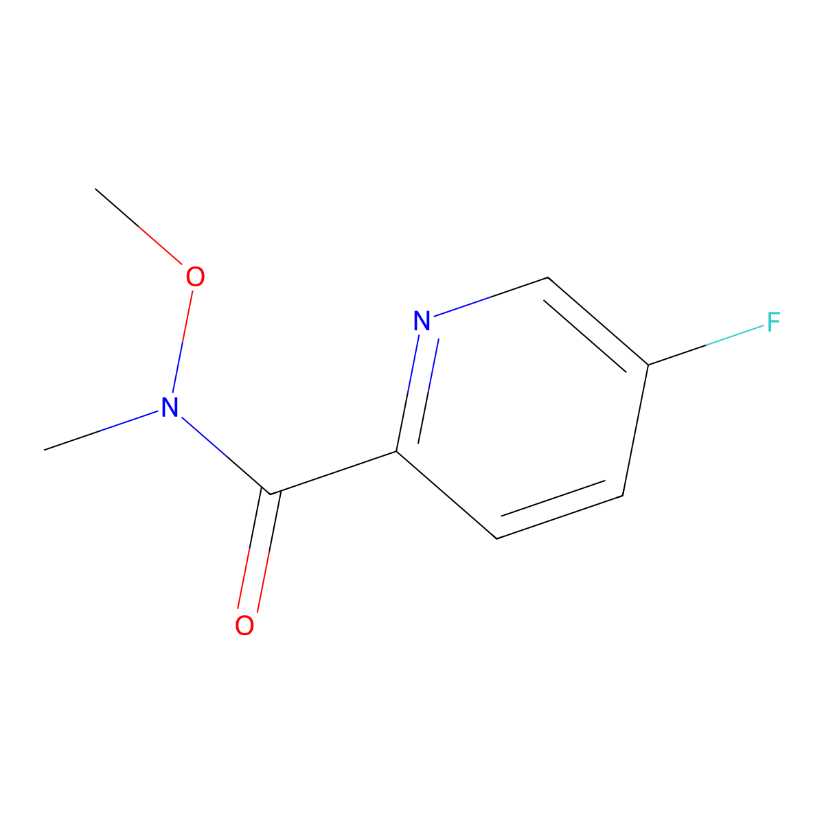 5-fluoro-N-methoxy-N-methylpyridine-2-carboxamide molecular structure, CAS 1017598-58-1