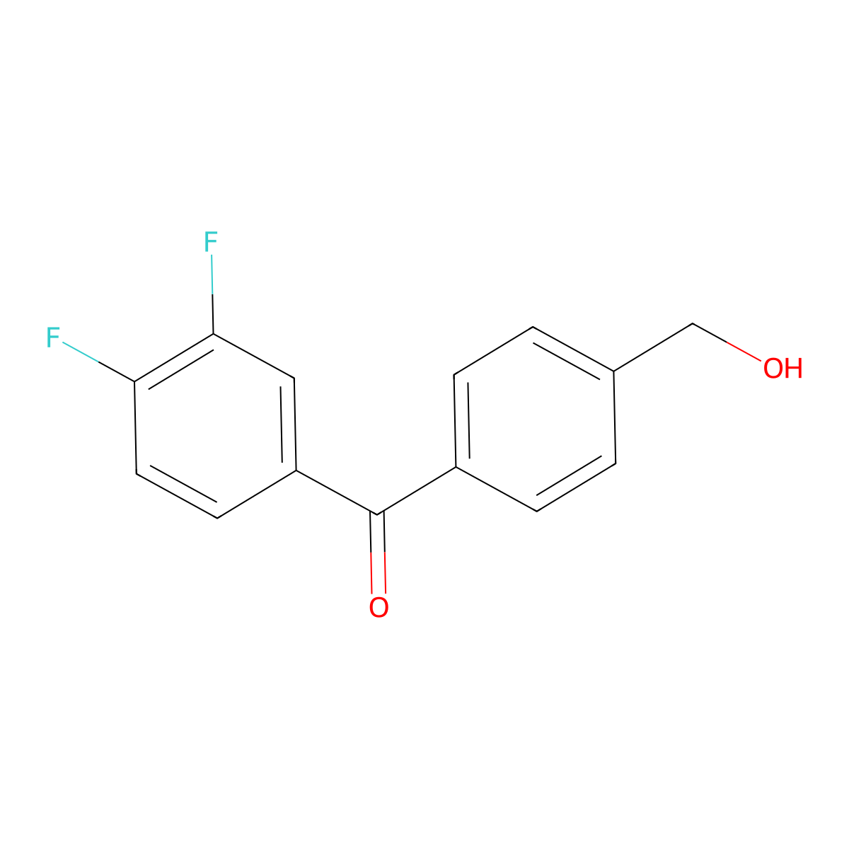 (3,4-Difluorophenyl)(4-(hydroxymethyl)phenyl)methanone molecular structure, CAS 1017598-62-7
