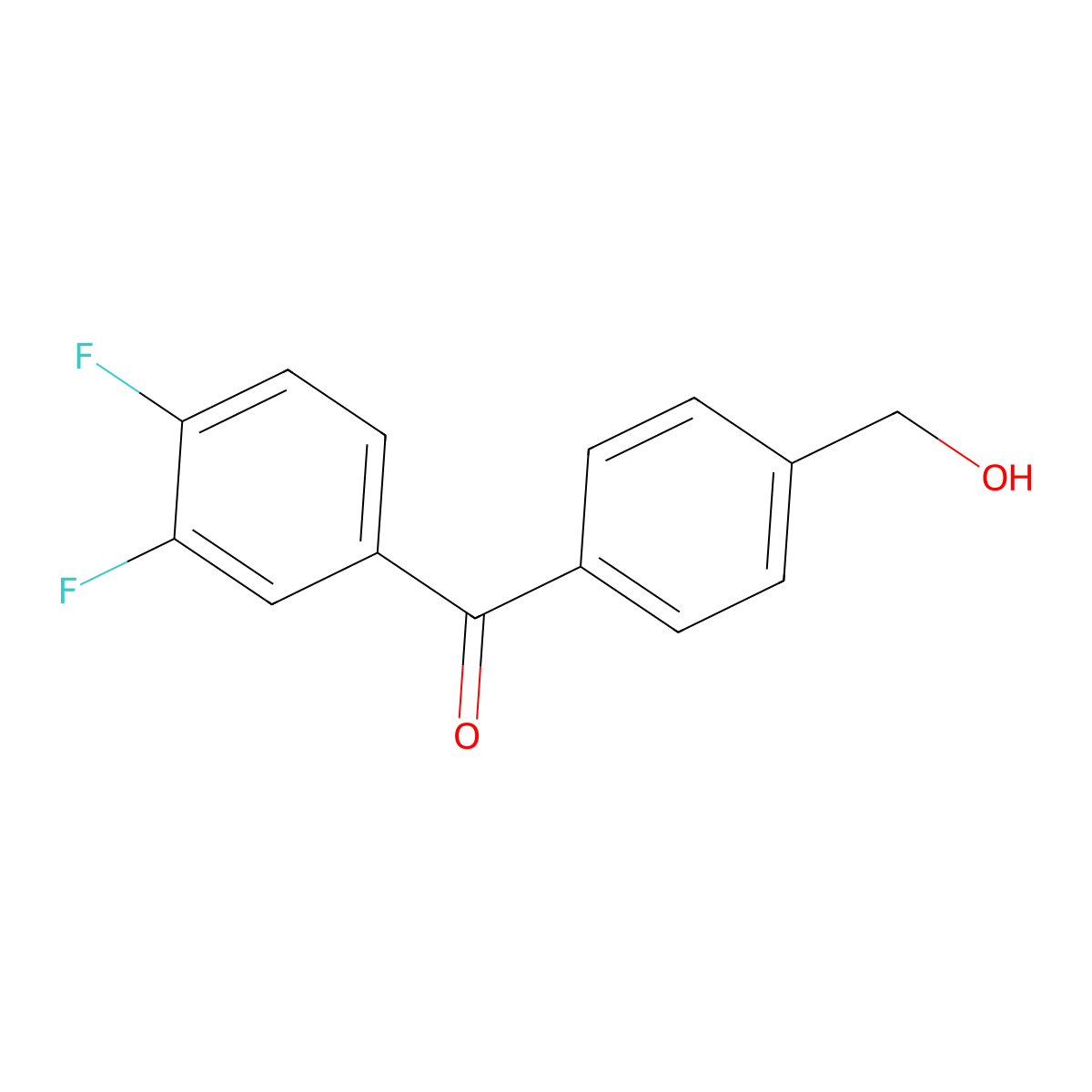 (3,4-Difluorophenyl)(4-(hydroxymethyl)phenyl)methanone molecular structure, CAS 1017598-62-7