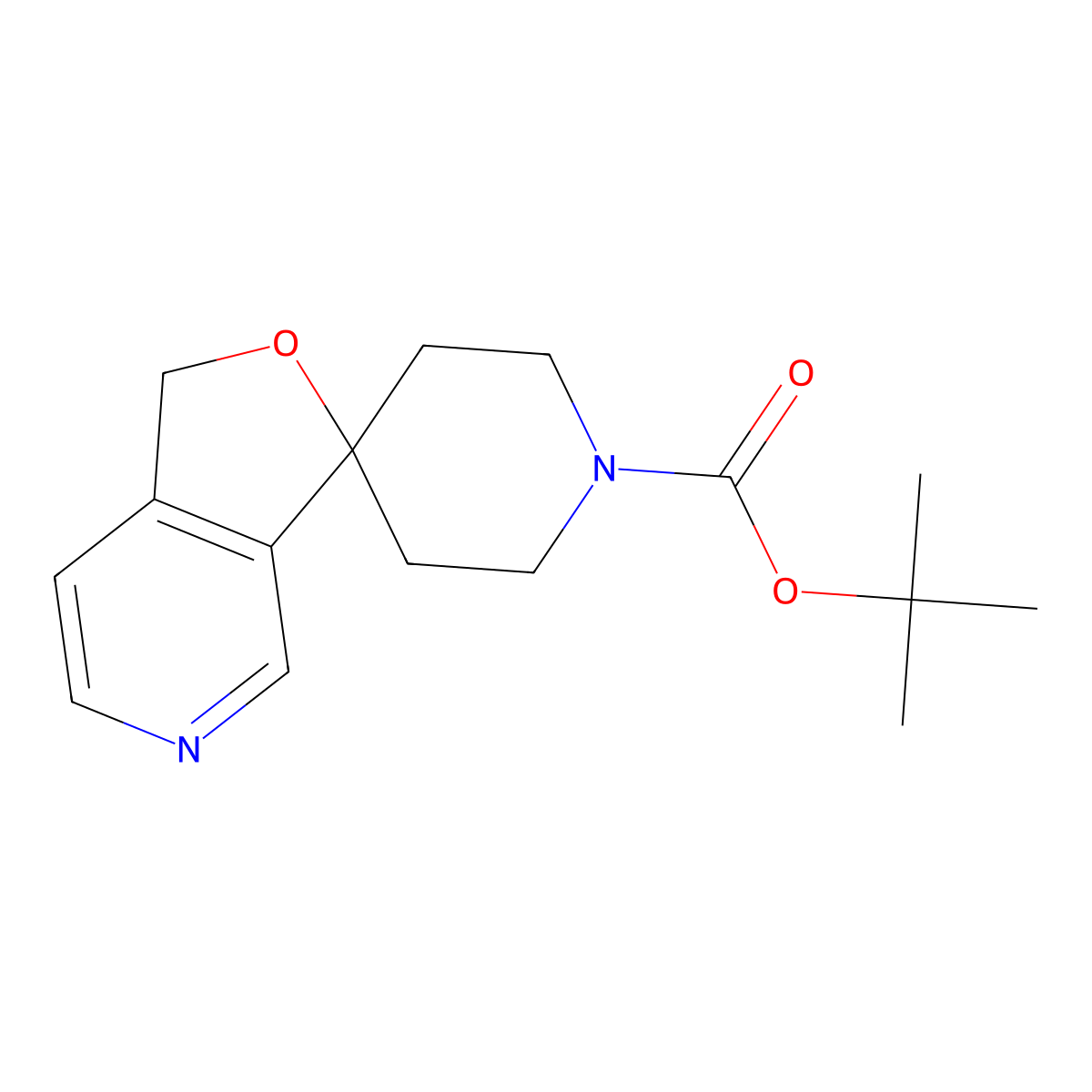 tert-Butyl 1H-spiro[furo[3,4-c]pyridine-3,4'-piperidine]-1'-carboxylate molecular structure, CAS 1017599-05-1
