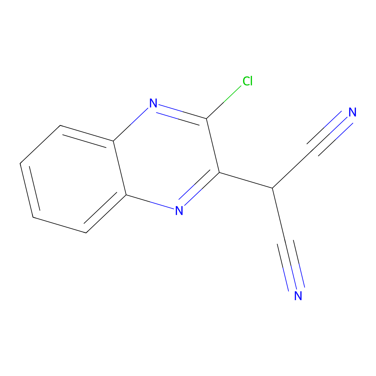(3-Chloroquinoxalin-2-yl)malononitrile molecular structure, CAS 10176-25-7