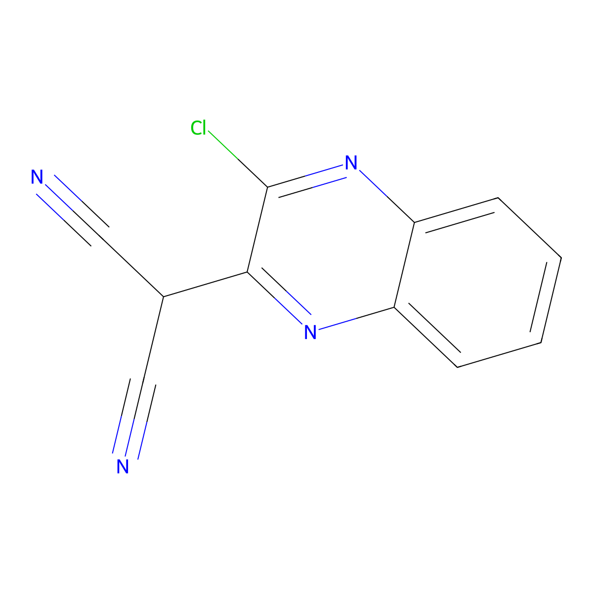 (3-Chloroquinoxalin-2-yl)malononitrile molecular structure, CAS 10176-25-7