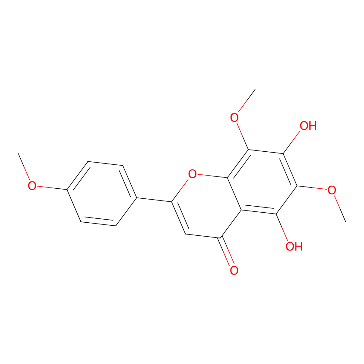 Nevadensin molecular structure, CAS 10176-66-6