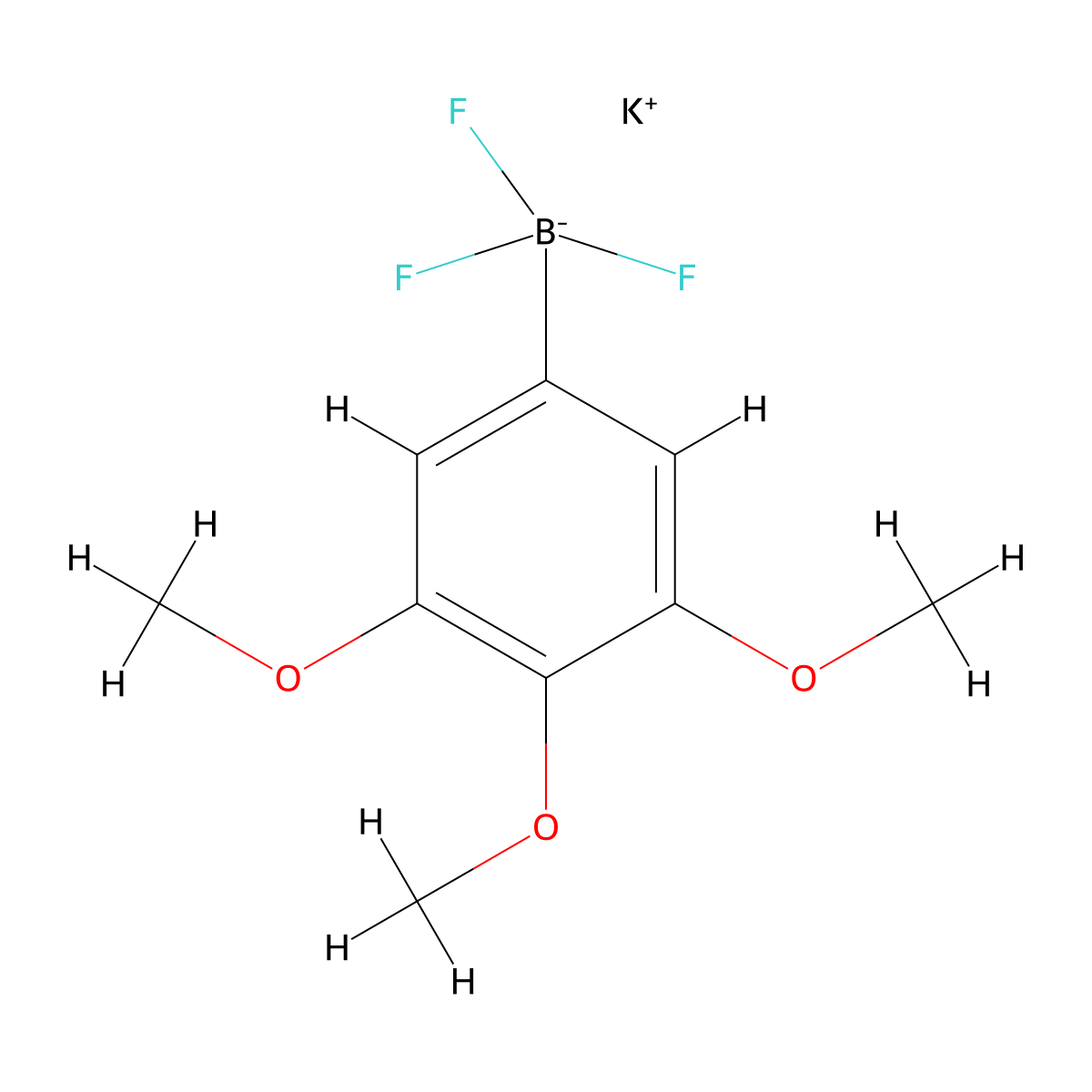 Potassium trifluoro(3,4,5-trimethoxyphenyl)boranuide molecular structure, CAS 1017601-55-6