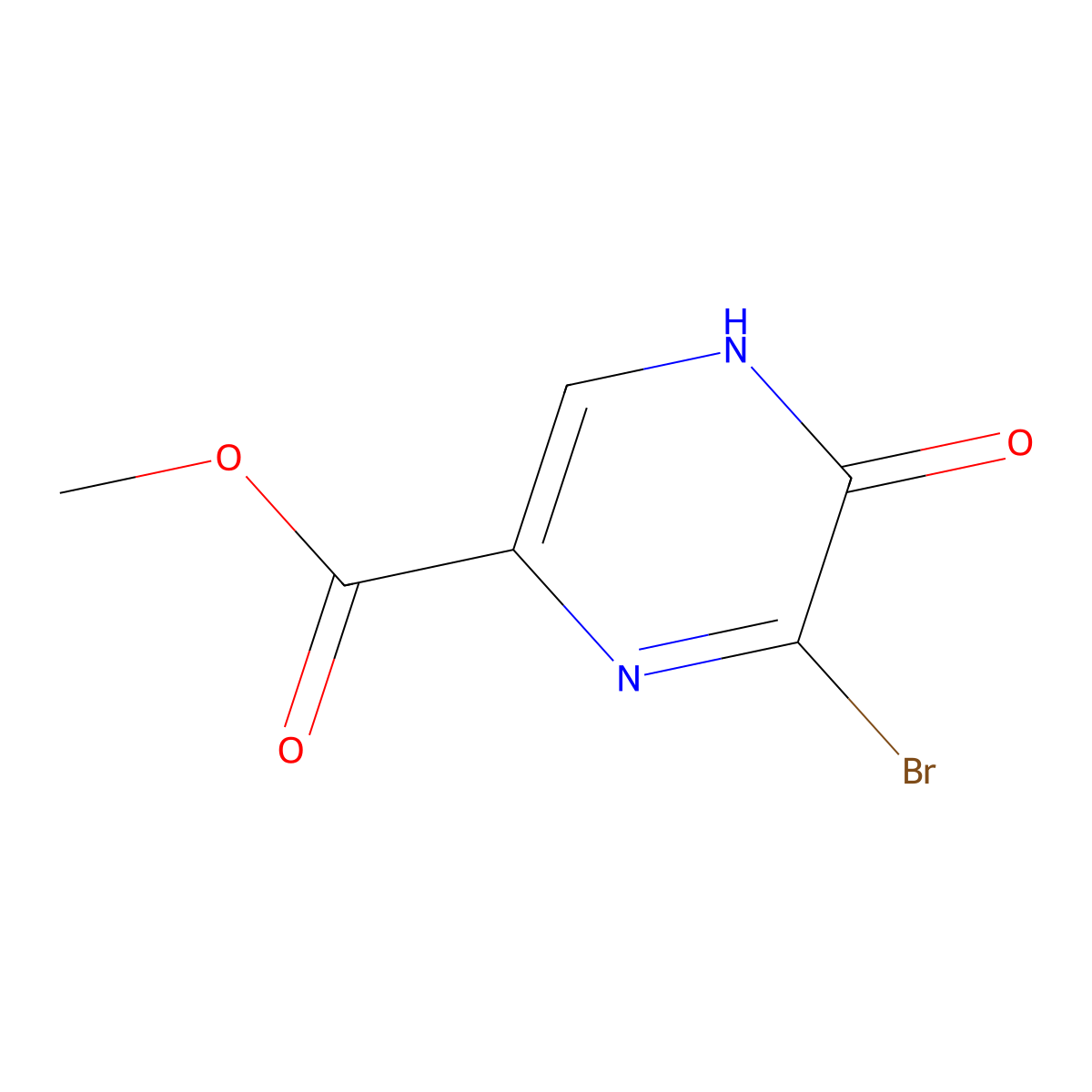methyl 5-bromo-6-oxo-1H-pyrazine-3-carboxylate molecular structure, CAS 1017603-85-8