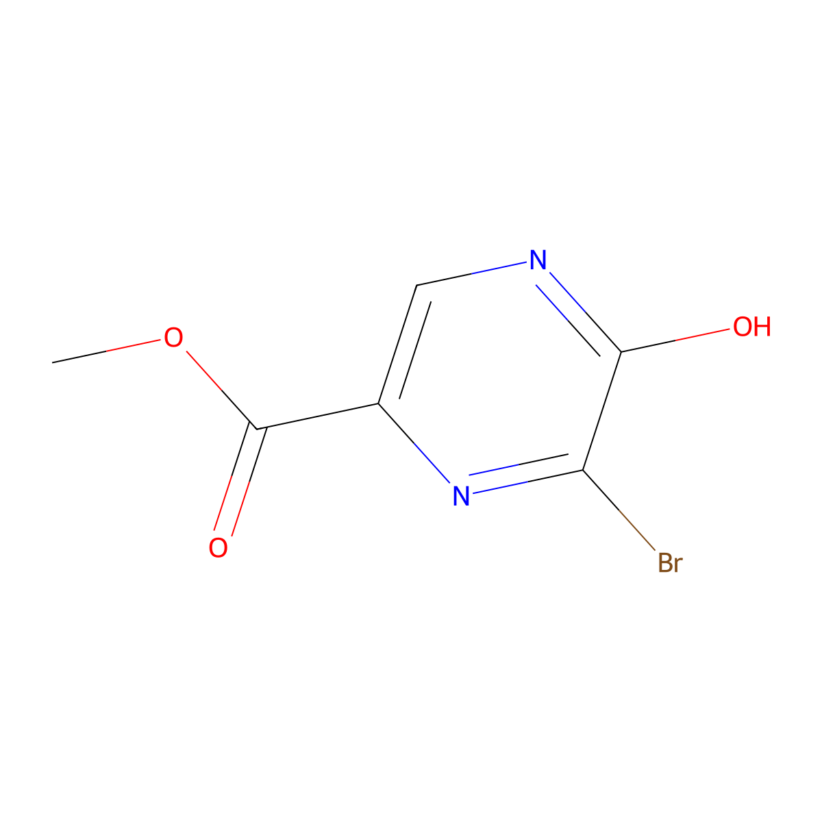 methyl 5-bromo-6-oxo-1H-pyrazine-3-carboxylate molecular structure, CAS 1017603-85-8