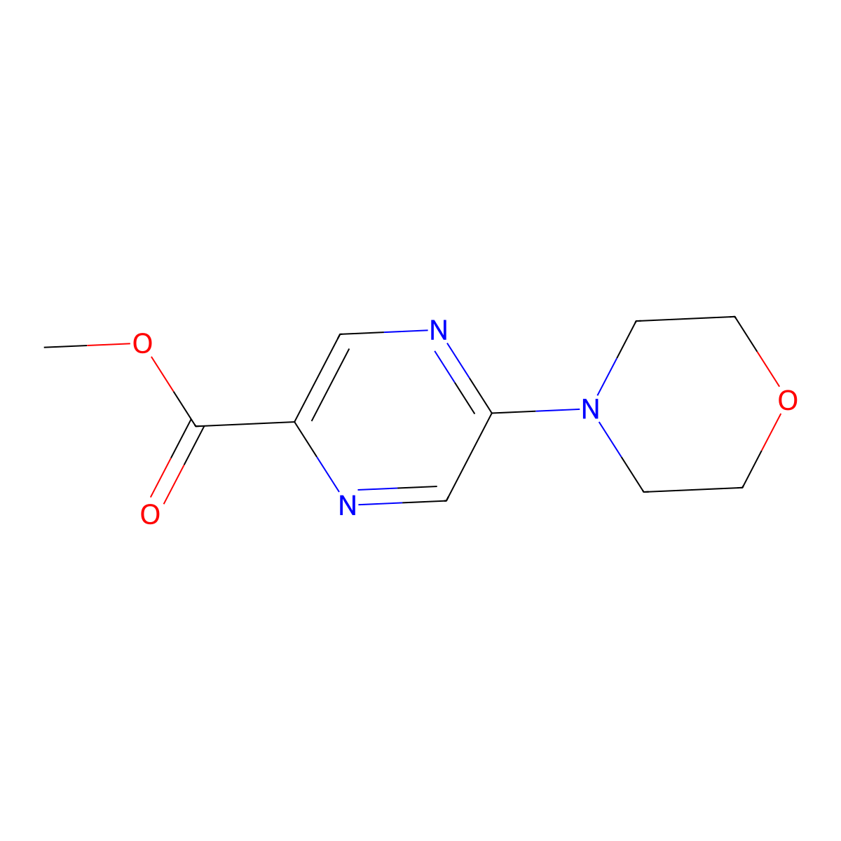 Methyl 5-morpholinopyrazine-2-carboxylate molecular structure, CAS 1017604-09-9