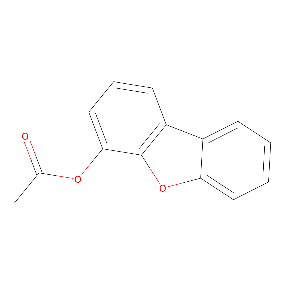 Dibenzo[b,d]furan-4-yl acetate molecular structure, CAS 101762-27-0