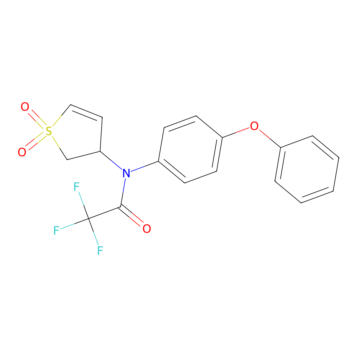 N-(1,1-dioxido-2,3-dihydrothiophen-3-yl)-2,2,2-trifluoro-N-(4-phenoxyphenyl)acetamide molecular structure, CAS 1017632-13-1