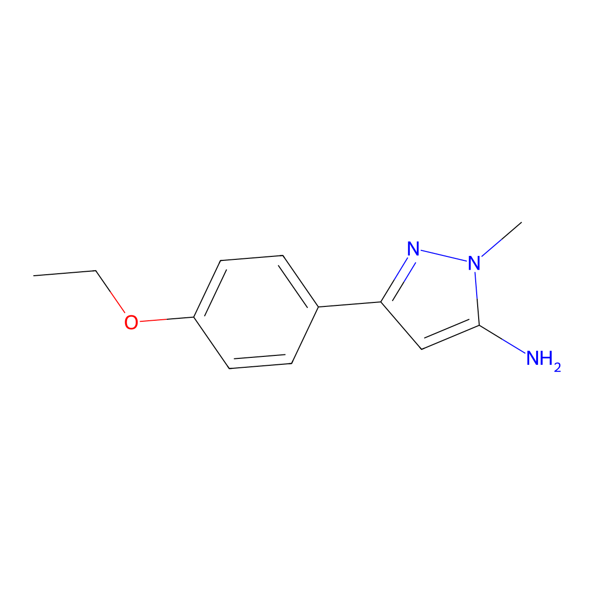 3-(4-Ethoxyphenyl)-1-methyl-1h-pyrazol-5-amine molecular structure, CAS 1017665-63-2