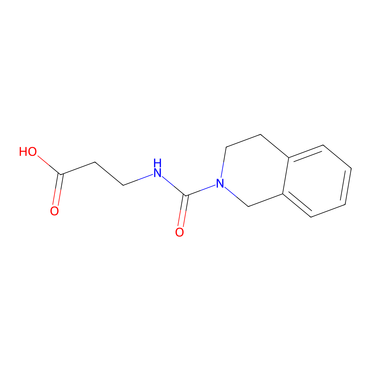 3-[(1,2,3,4-Tetrahydroisoquinoline-2-carbonyl)amino]propanoic acid molecular structure, CAS 1017667-47-8