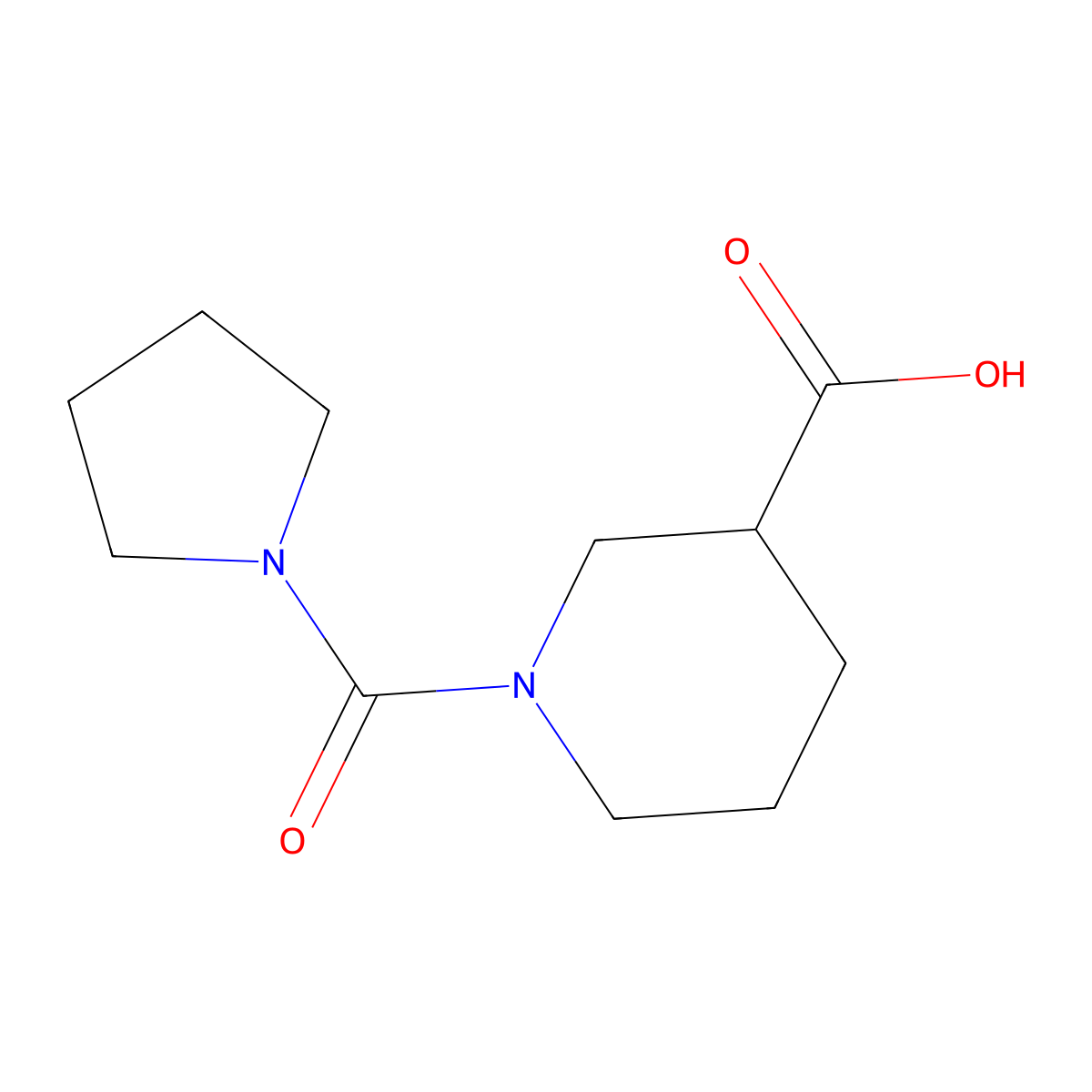 1-(Pyrrolidine-1-carbonyl)piperidine-3-carboxylic acid molecular structure, CAS 1017668-81-3