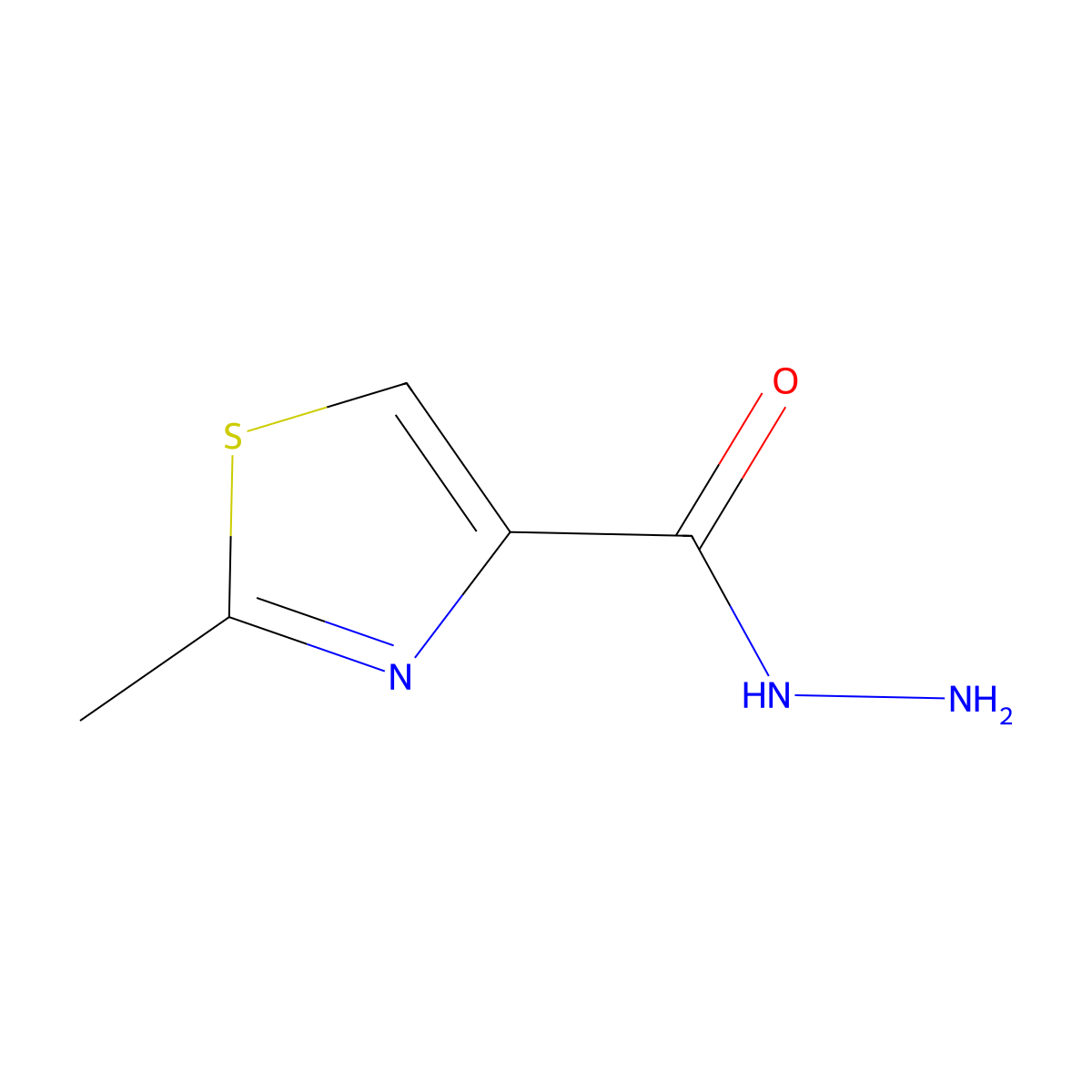 2-Methyl-1,3-thiazole-4-carbohydrazide molecular structure, CAS 101767-28-6