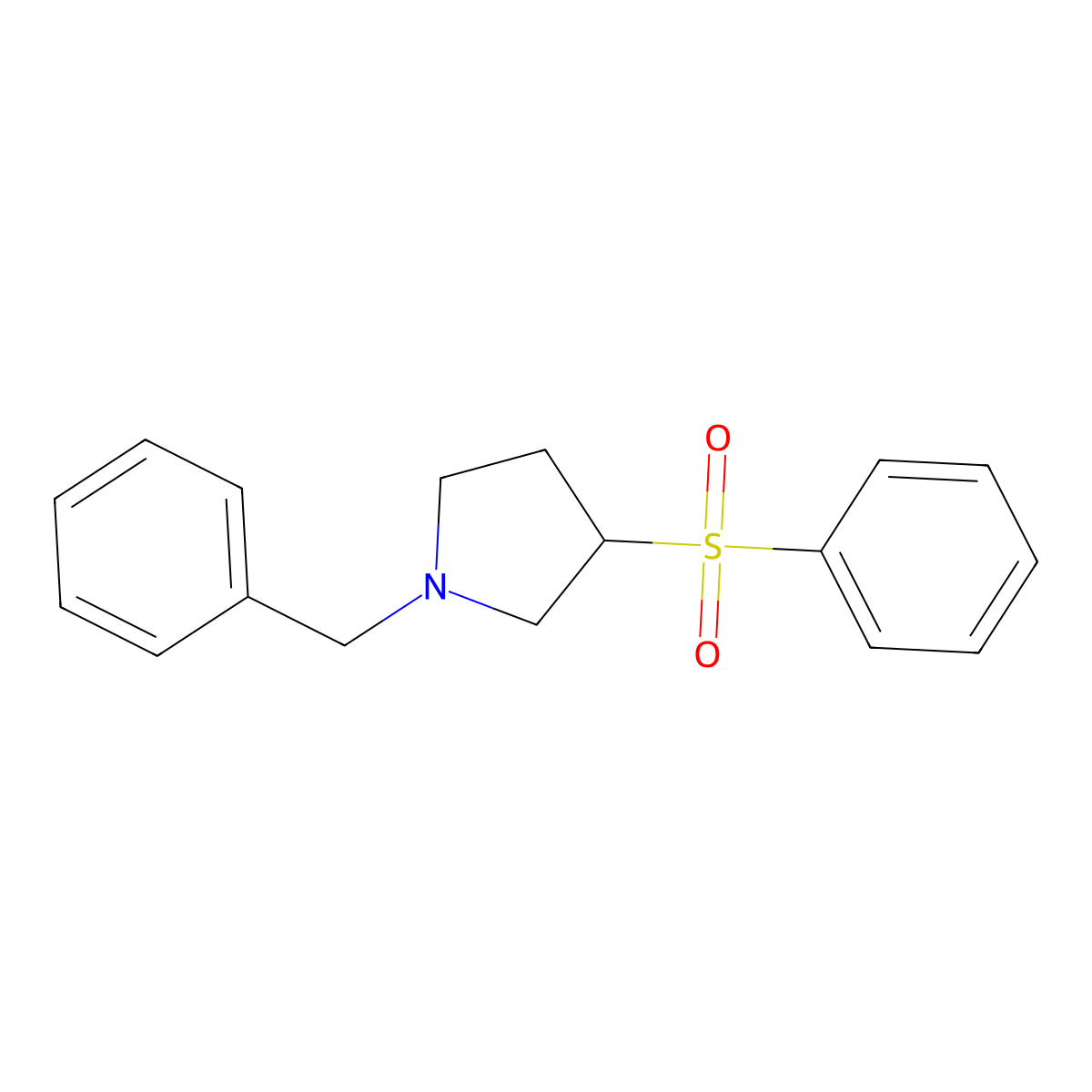 3-(Benzenesulfonyl)-1-benzylpyrrolidine molecular structure, CAS 101767-83-3