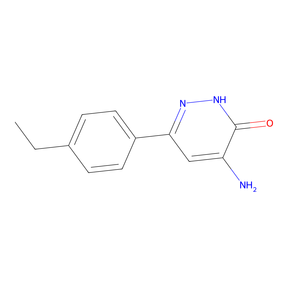 4-Amino-6-(4-ethylphenyl)pyridazin-3(2H)-one molecular structure, CAS 1017670-54-0