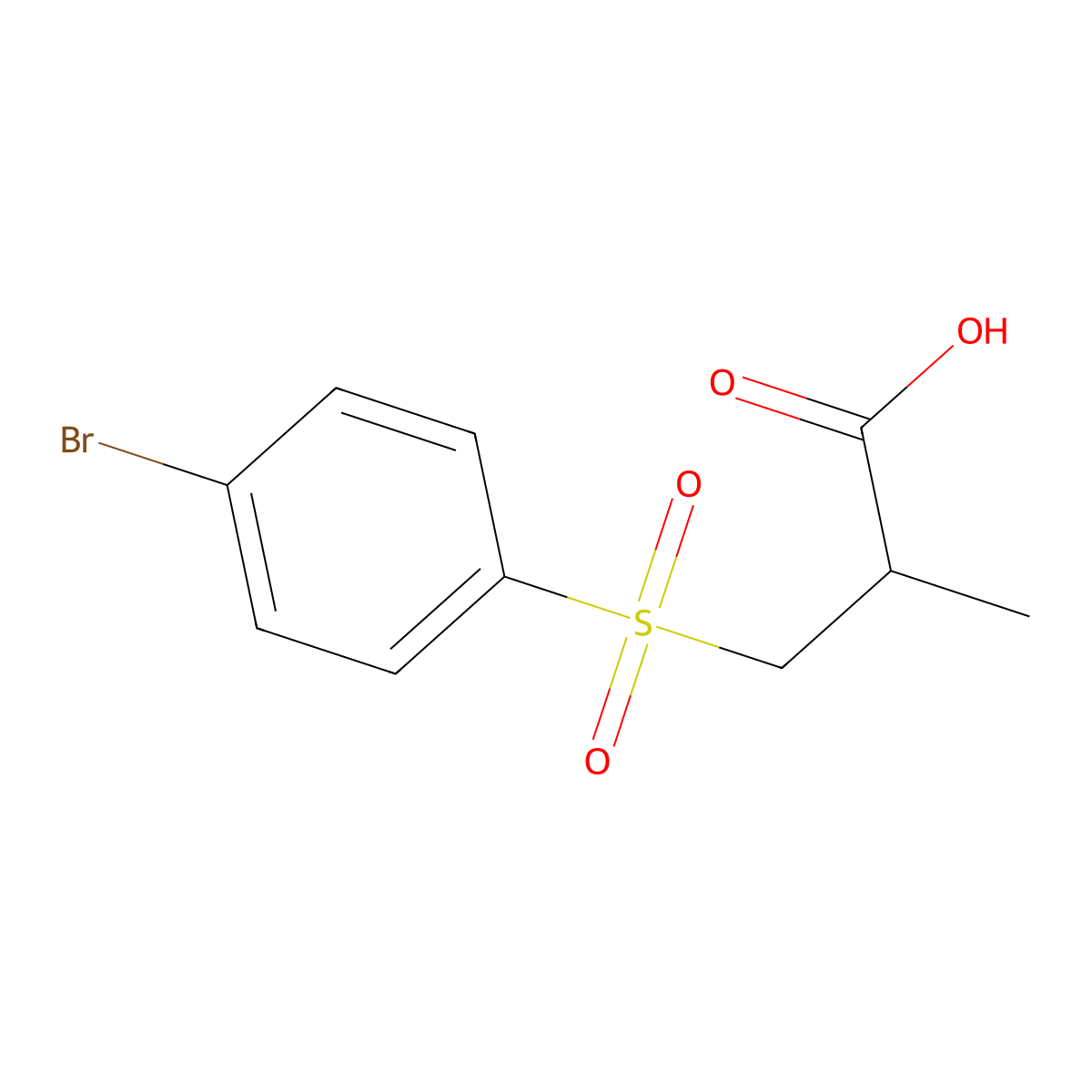 3-(4-Bromobenzenesulfonyl)-2-methylpropanoic acid molecular structure, CAS 1017674-08-6