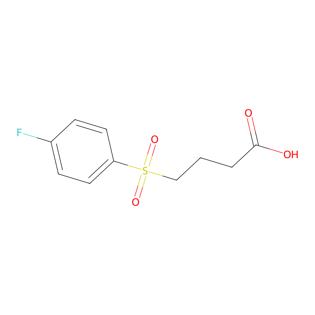 4-(4-Fluorobenzenesulfonyl)butanoic acid molecular structure, CAS 1017674-75-7
