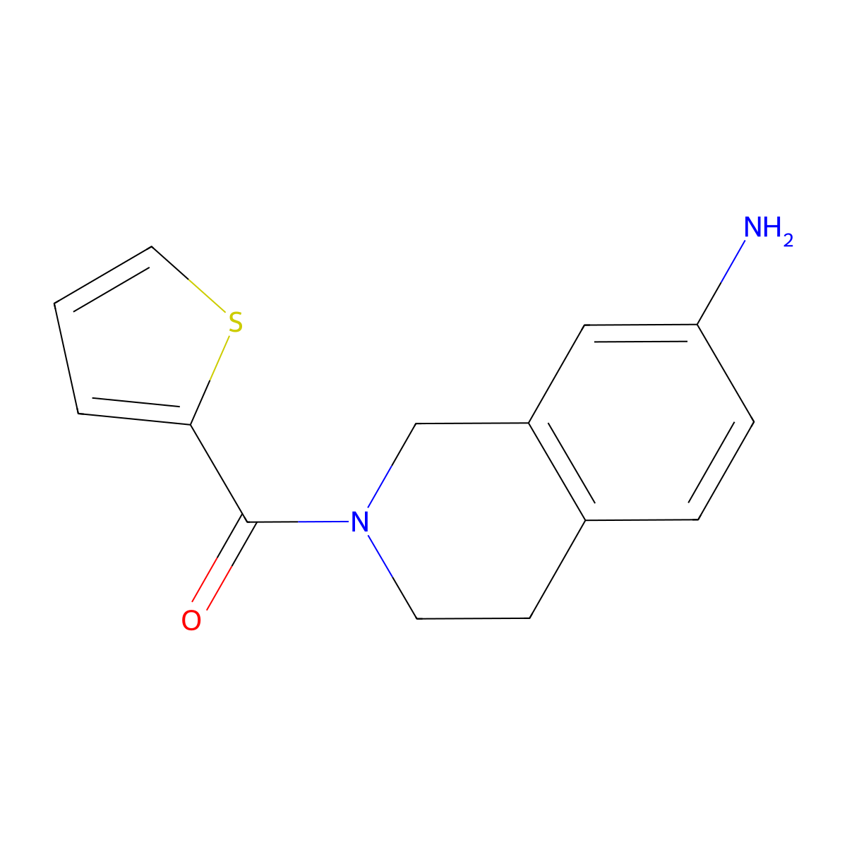 2-(2-Thienylcarbonyl)-1,2,3,4-tetrahydroisoquinolin-7-amine molecular structure, CAS 1017675-00-1