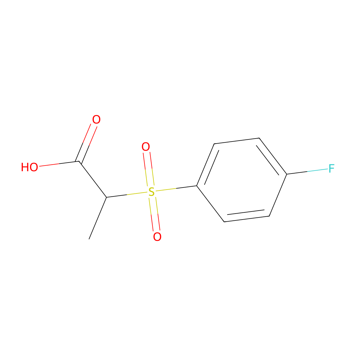 2-(4-Fluorobenzenesulfonyl)propanoic acid molecular structure, CAS 1017675-07-8