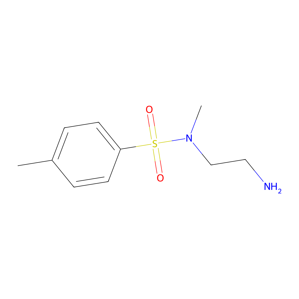 N-(2-aminoethyl)-N,4-dimethylbenzenesulfonamide molecular structure, CAS 1017676-67-3