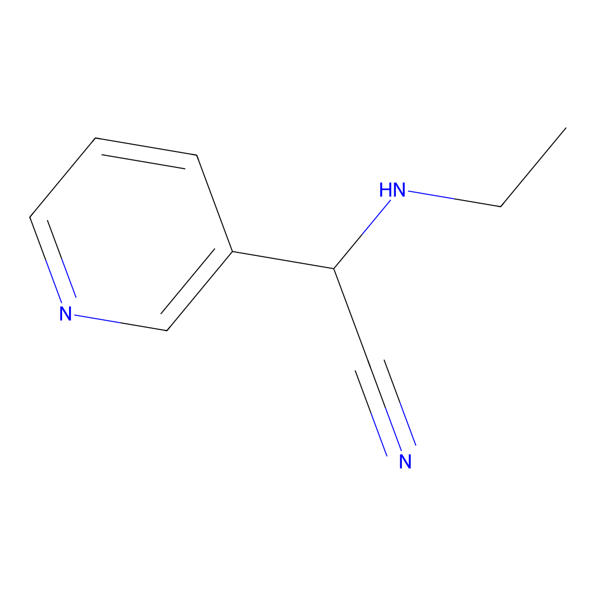 2-(Ethylamino)-2-(pyridin-3-yl)acetonitrile molecular structure, CAS 1017676-77-5