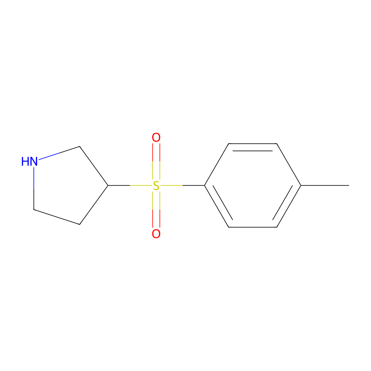 3-(4-Methylbenzenesulfonyl)pyrrolidine molecular structure, CAS 101768-39-2