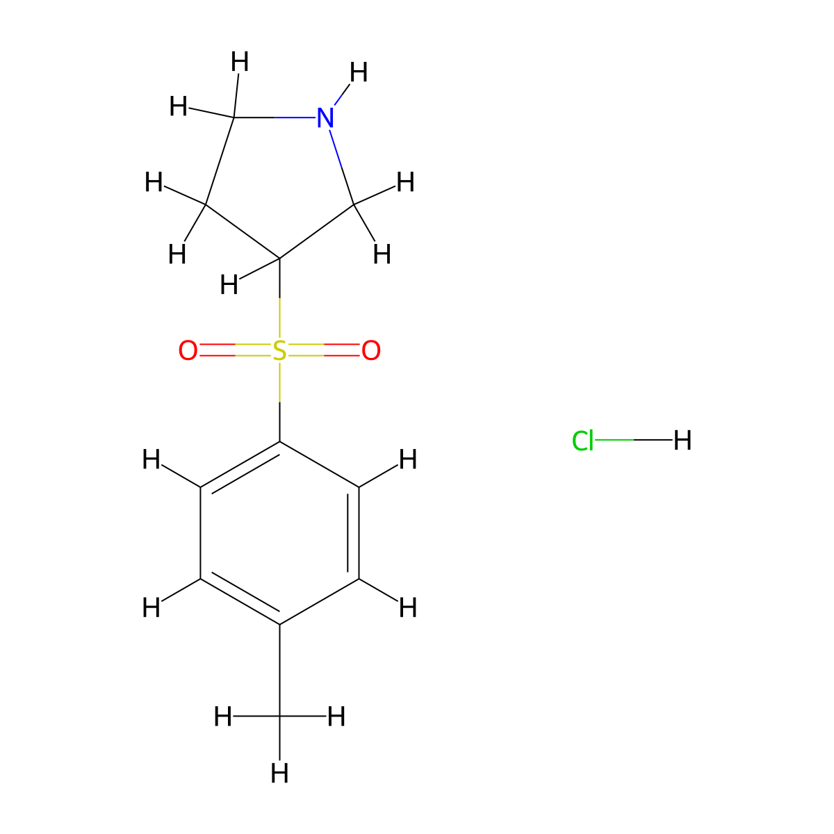 3-(4-Methylphenylsulfonyl)pyrrolidine hydrochloride molecular structure, CAS 101768-40-5