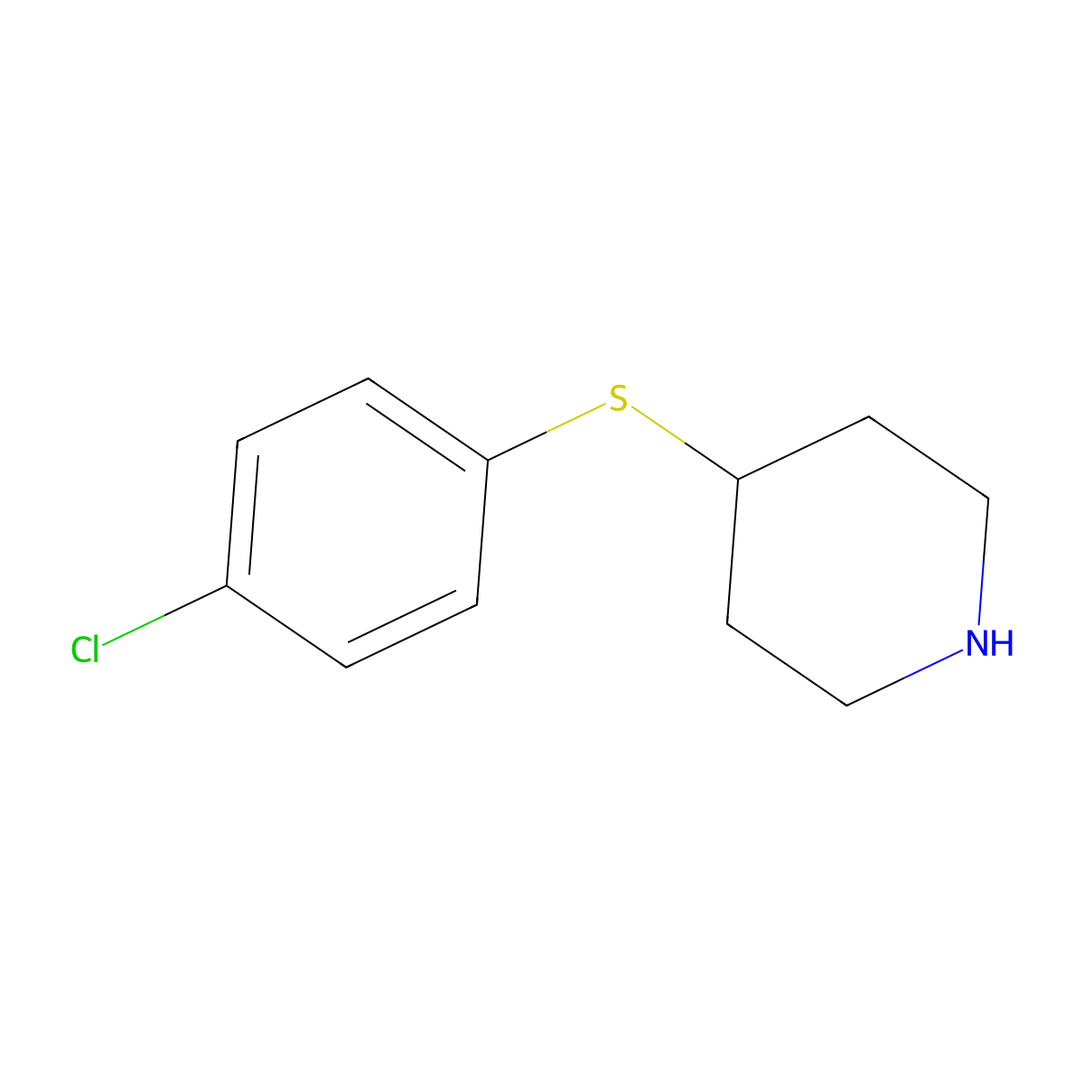4-((4-Chlorophenyl)thio)piperidine molecular structure, CAS 101768-63-2