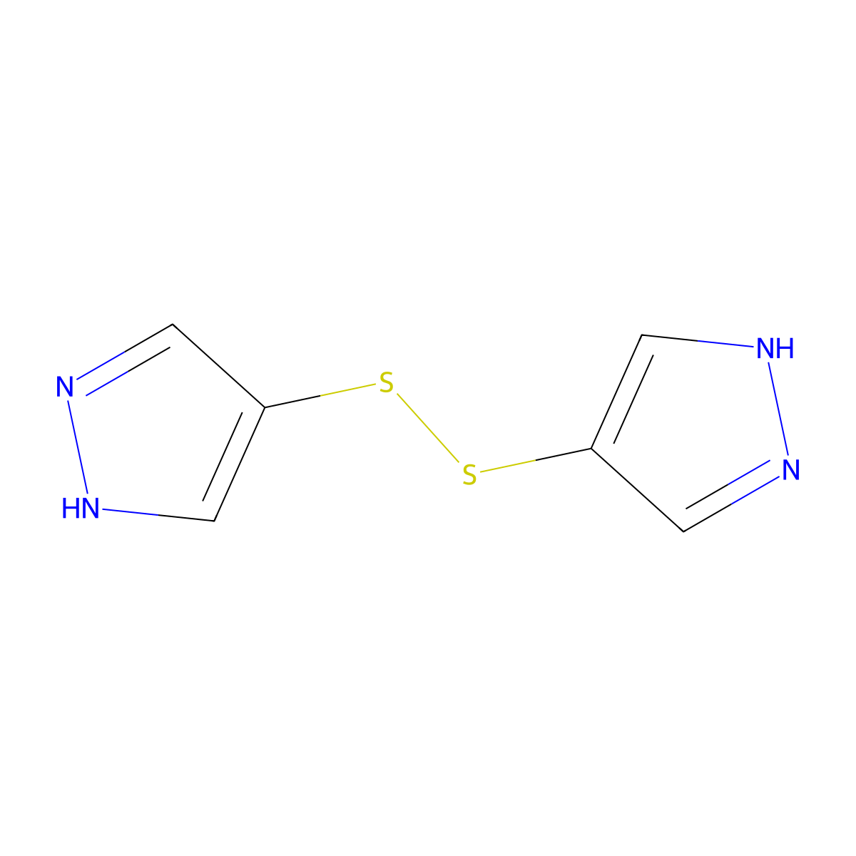 4-(1H-pyrazol-4-yldisulfanyl)-1H-pyrazole molecular structure, CAS 1017686-57-5