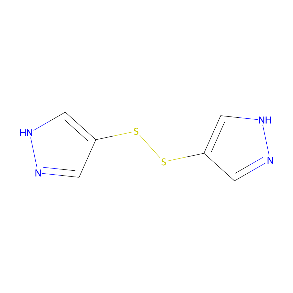 4-(1H-pyrazol-4-yldisulfanyl)-1H-pyrazole molecular structure, CAS 1017686-57-5