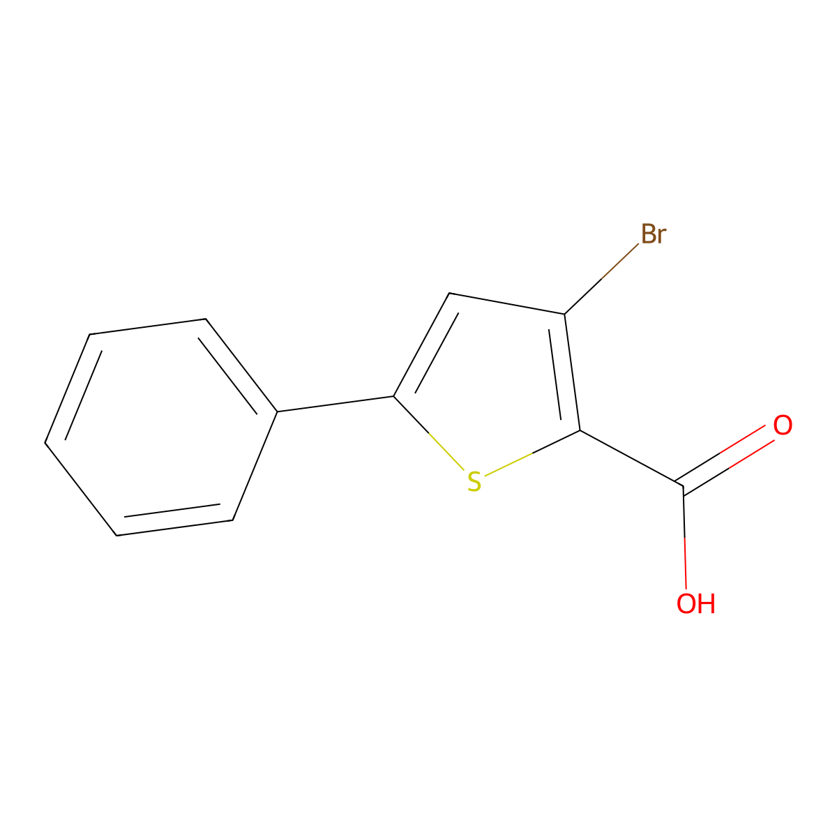 3-Bromo-5-phenylthiophene-2-carboxylic acid molecular structure, CAS 1017687-42-1