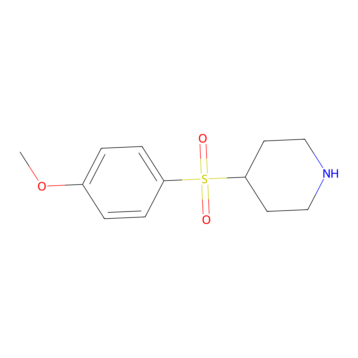 4-(4-Methoxybenzenesulfonyl)piperidine molecular structure, CAS 101769-01-1