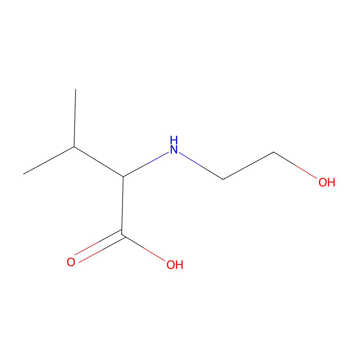 N-2-(Hydroxyethyl)-L-valine molecular structure, CAS 101769-73-7