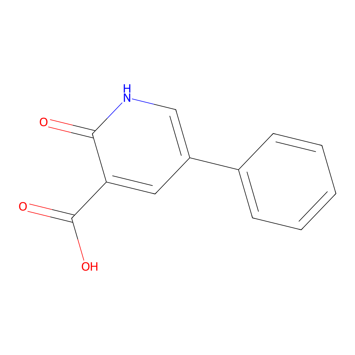 2-Hydroxy-5-phenylnicotinic acid molecular structure, CAS 10177-08-9
