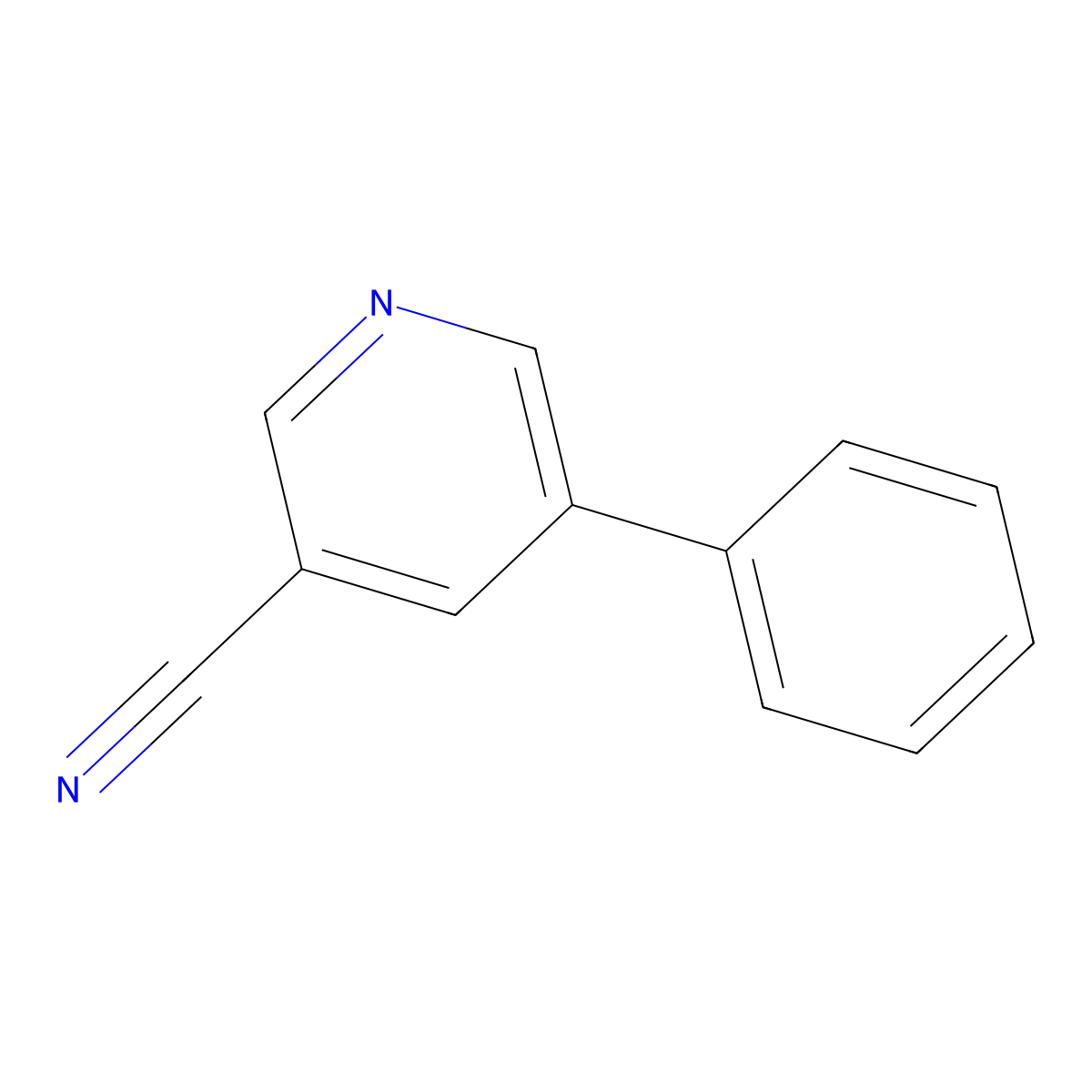5-Phenylnicotinonitrile molecular structure, CAS 10177-11-4