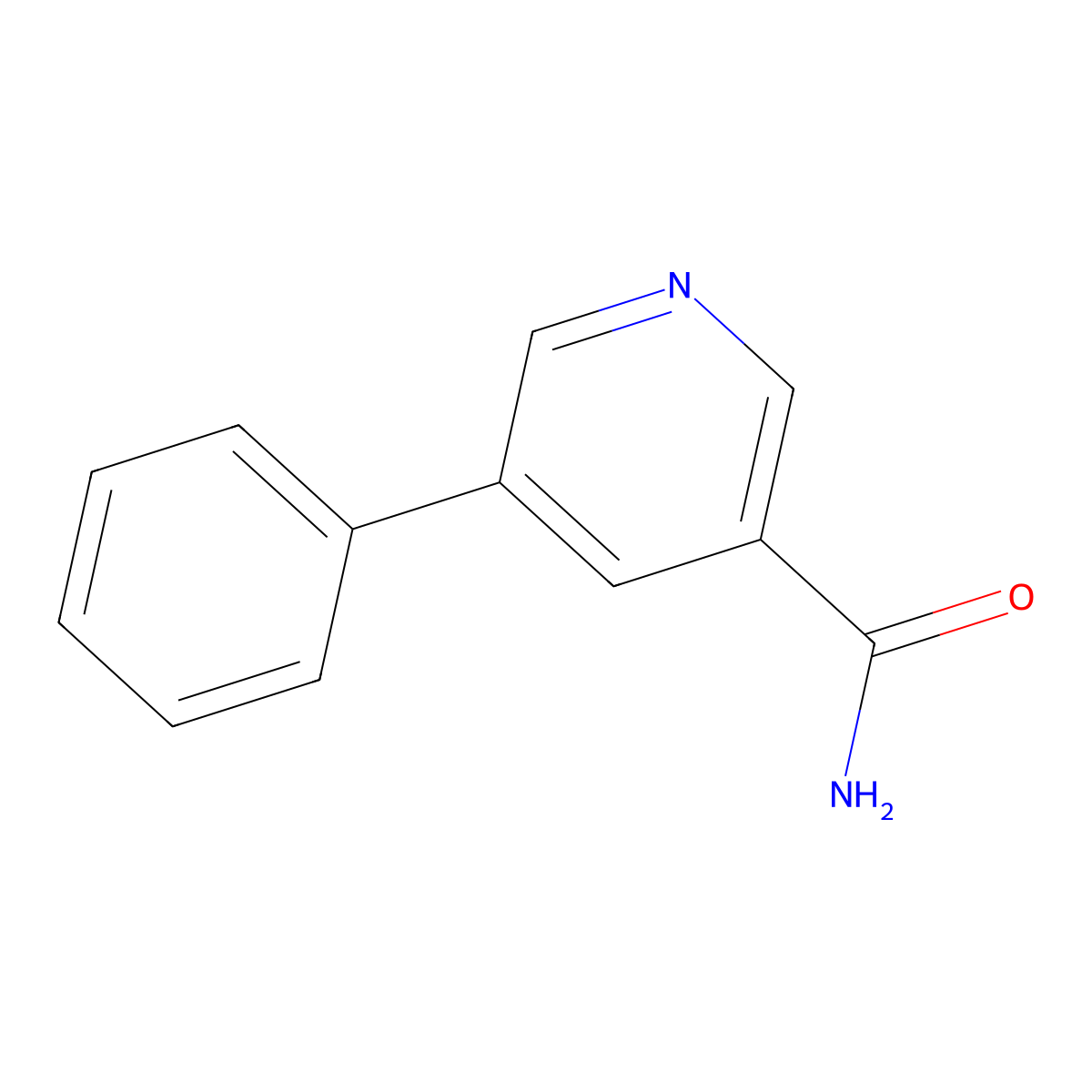 5-Phenylpyridine-3-carboxamide molecular structure, CAS 10177-15-8
