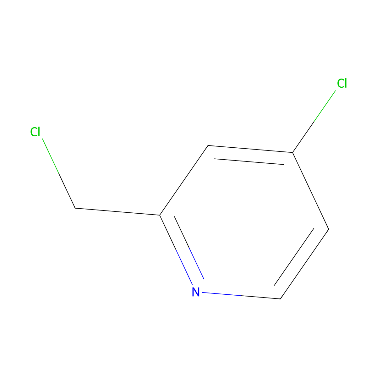 4-Chloro-2-(chloromethyl)pyridine molecular structure, CAS 10177-21-6