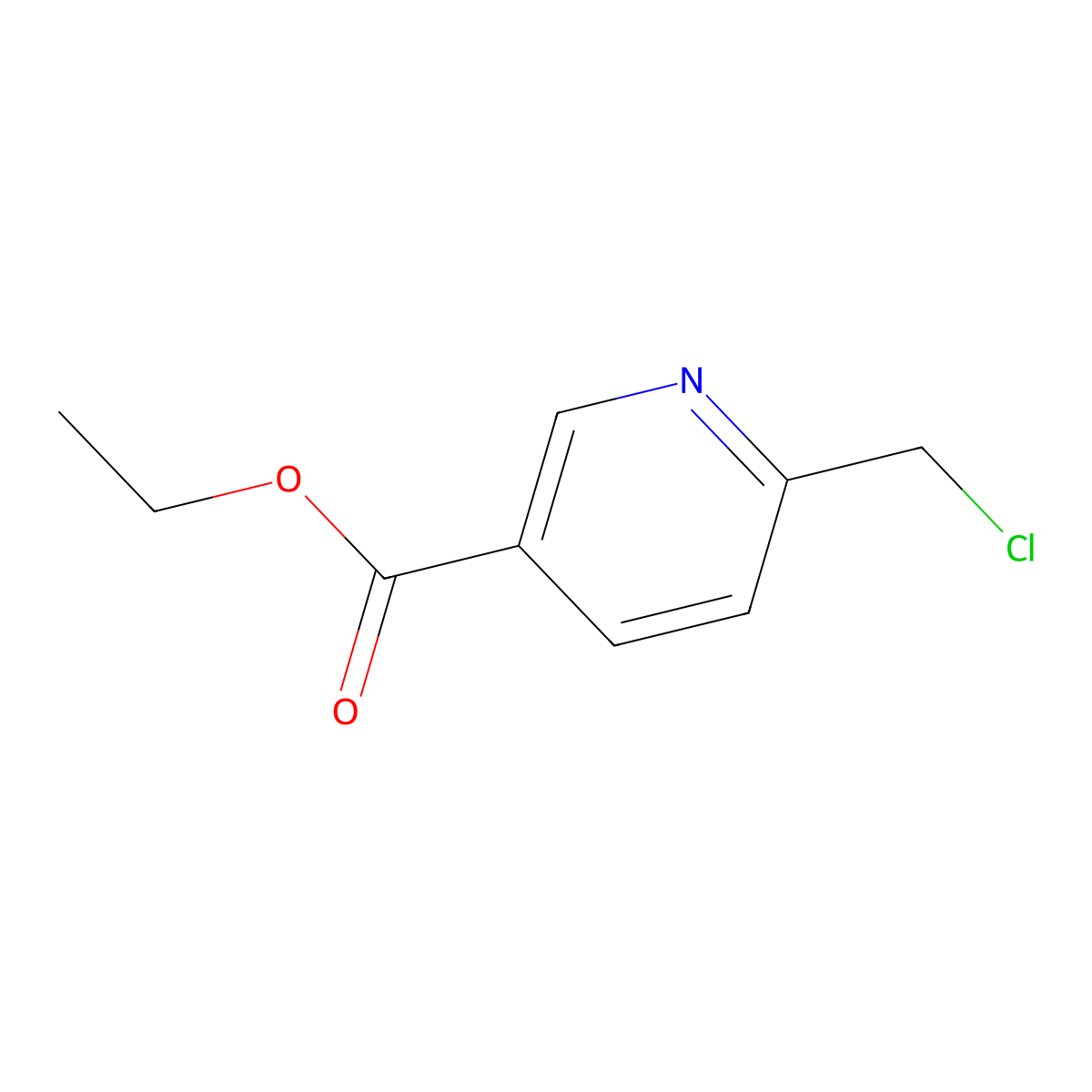 Ethyl 6-(chloromethyl)nicotinate molecular structure, CAS 10177-23-8