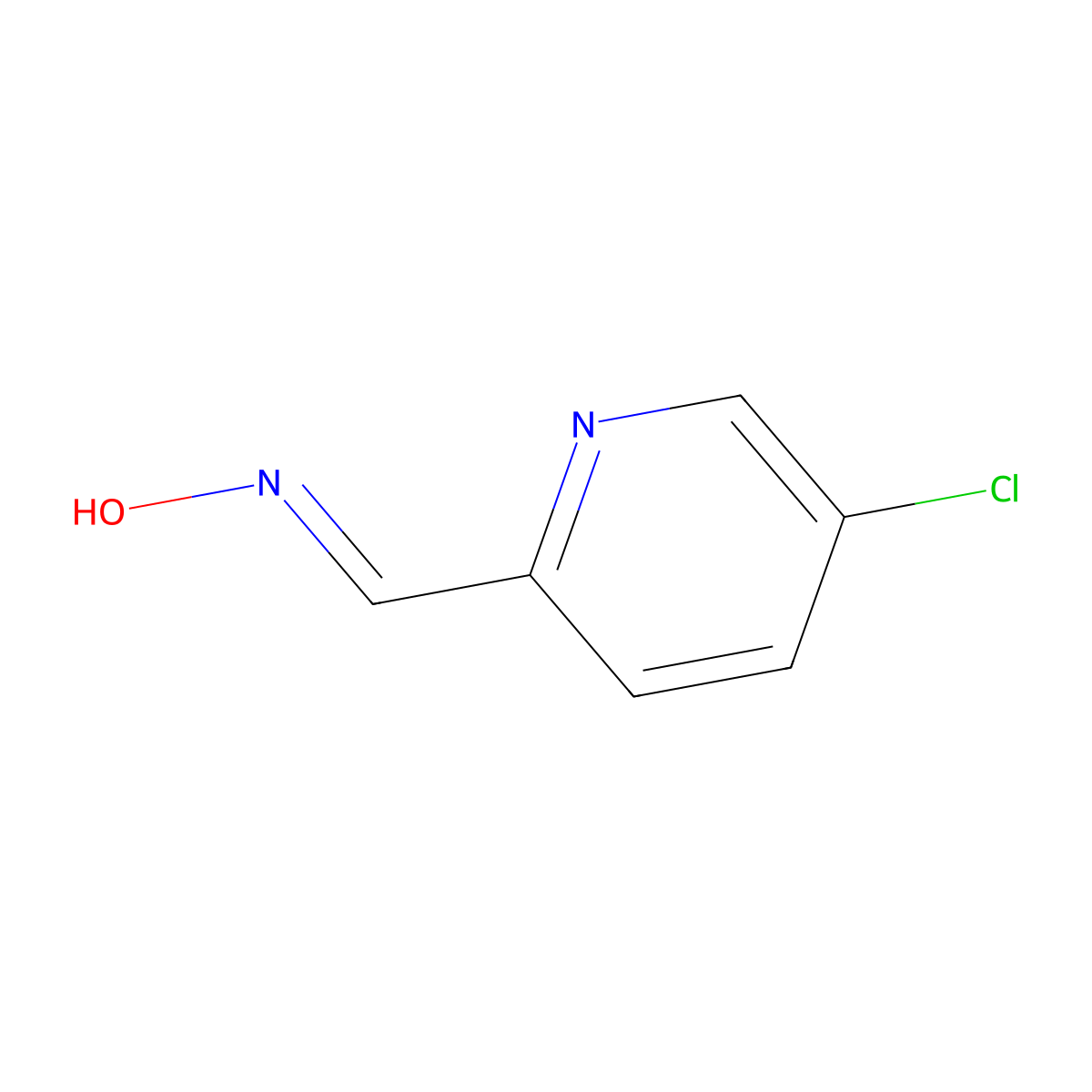 2-Pyridinecarboxaldehyde, 5-chloro-, oxime molecular structure, CAS 10177-25-0