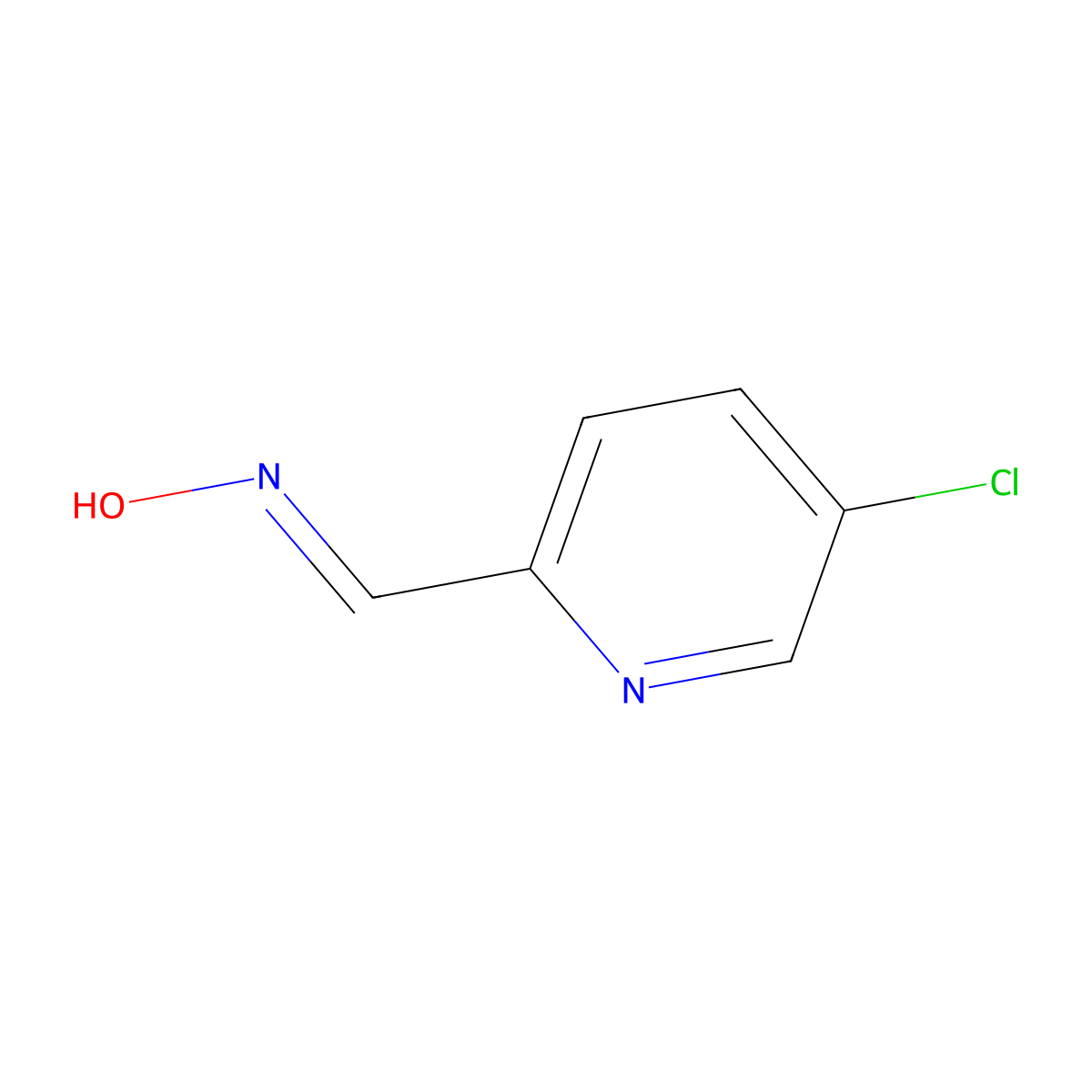 2-Pyridinecarboxaldehyde, 5-chloro-, oxime molecular structure, CAS 10177-25-0