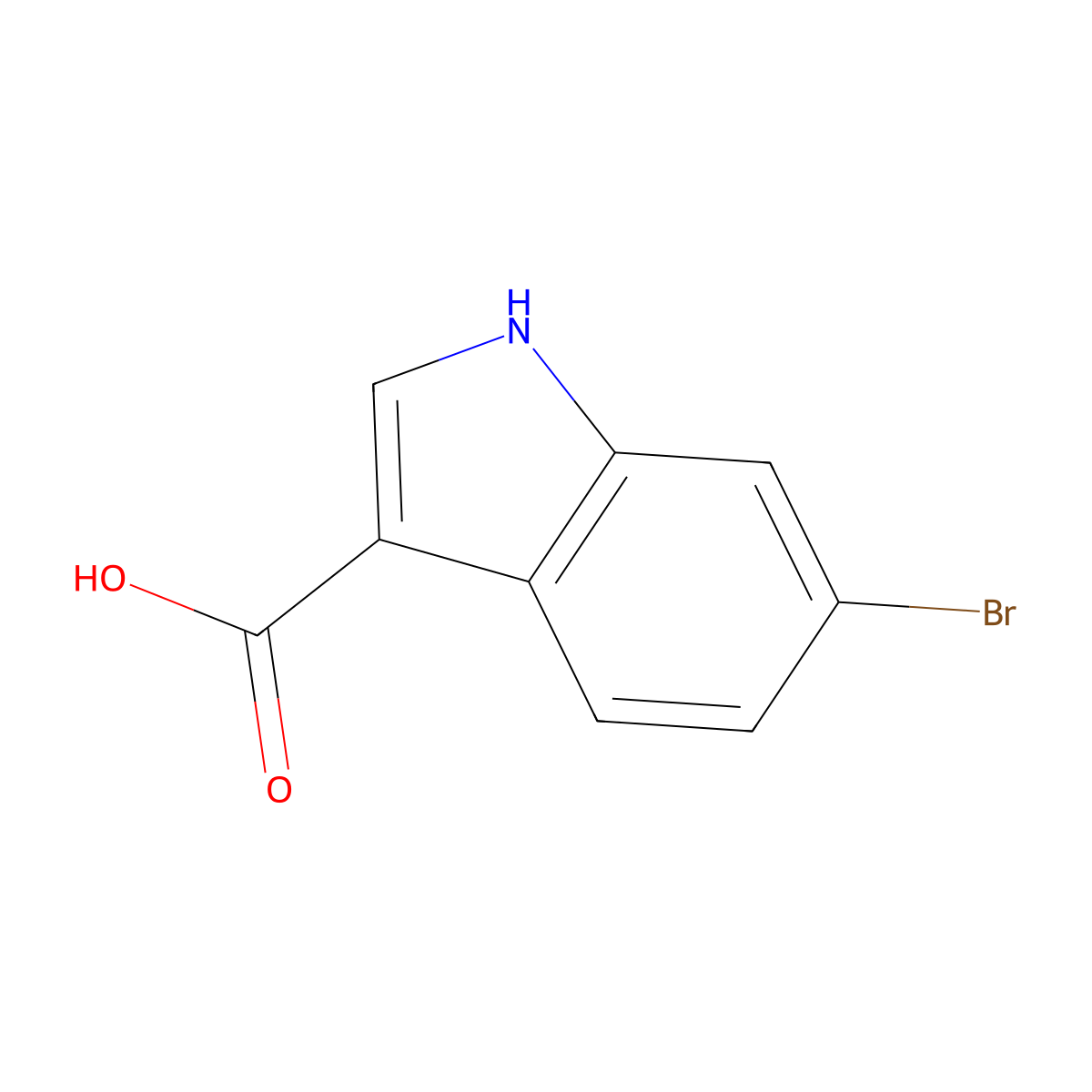 6-Bromo-1H-indole-3-carboxylic acid molecular structure, CAS 101774-27-0