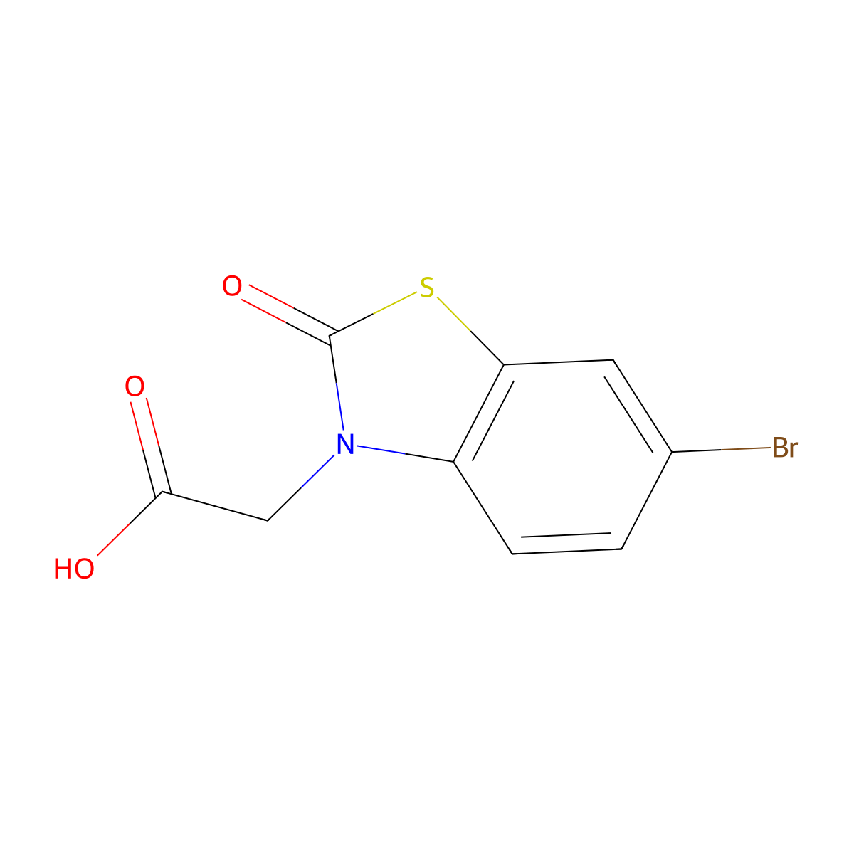 2-(6-Bromo-2-oxobenzo[d]thiazol-3(2H)-yl)acetic acid molecular structure, CAS 101774-29-2