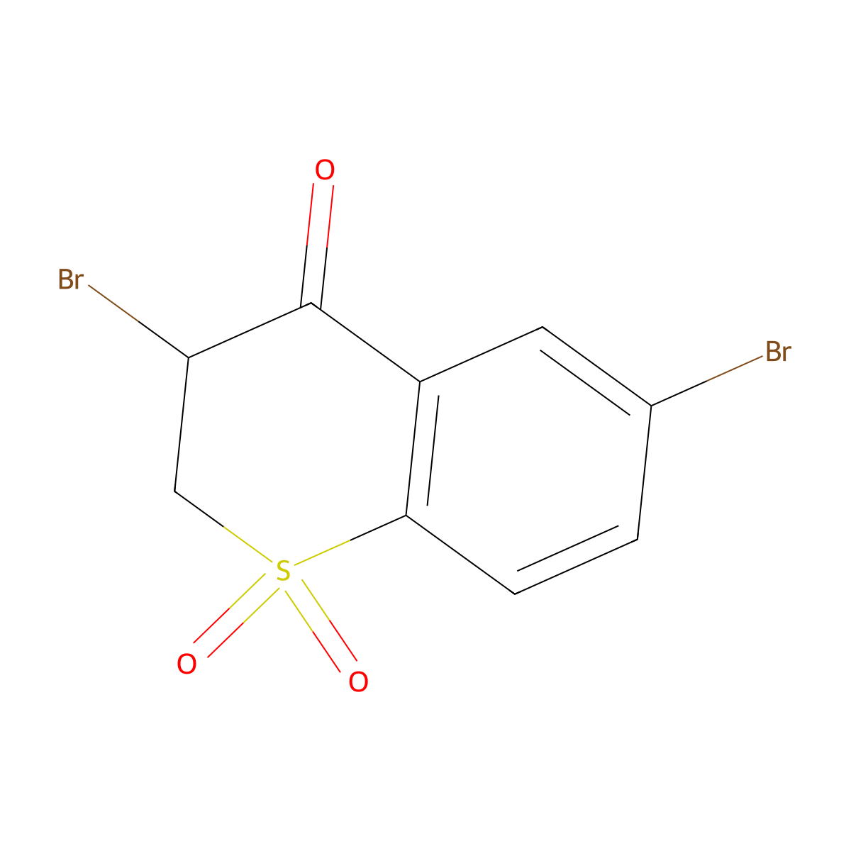 3,6-Dibromothiochroman-4-one 1,1-dioxide molecular structure, CAS 101774-30-5